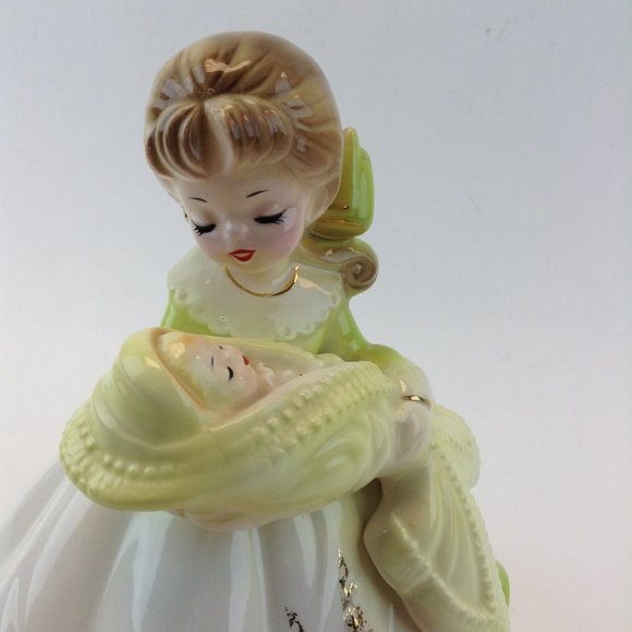 Josef Originals Mother and Baby Rotating Music Box Figurine Plays Brahms Lullaby - Picture 5 of 12